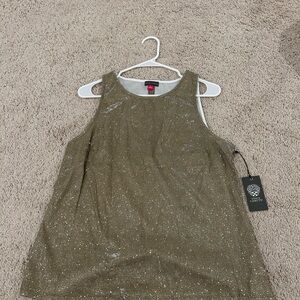 Glittery Gold Sleeveless Top